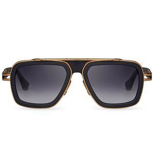 DITA Lxn-Evo Geometric Square Frame Sunglasses with Gold Accents